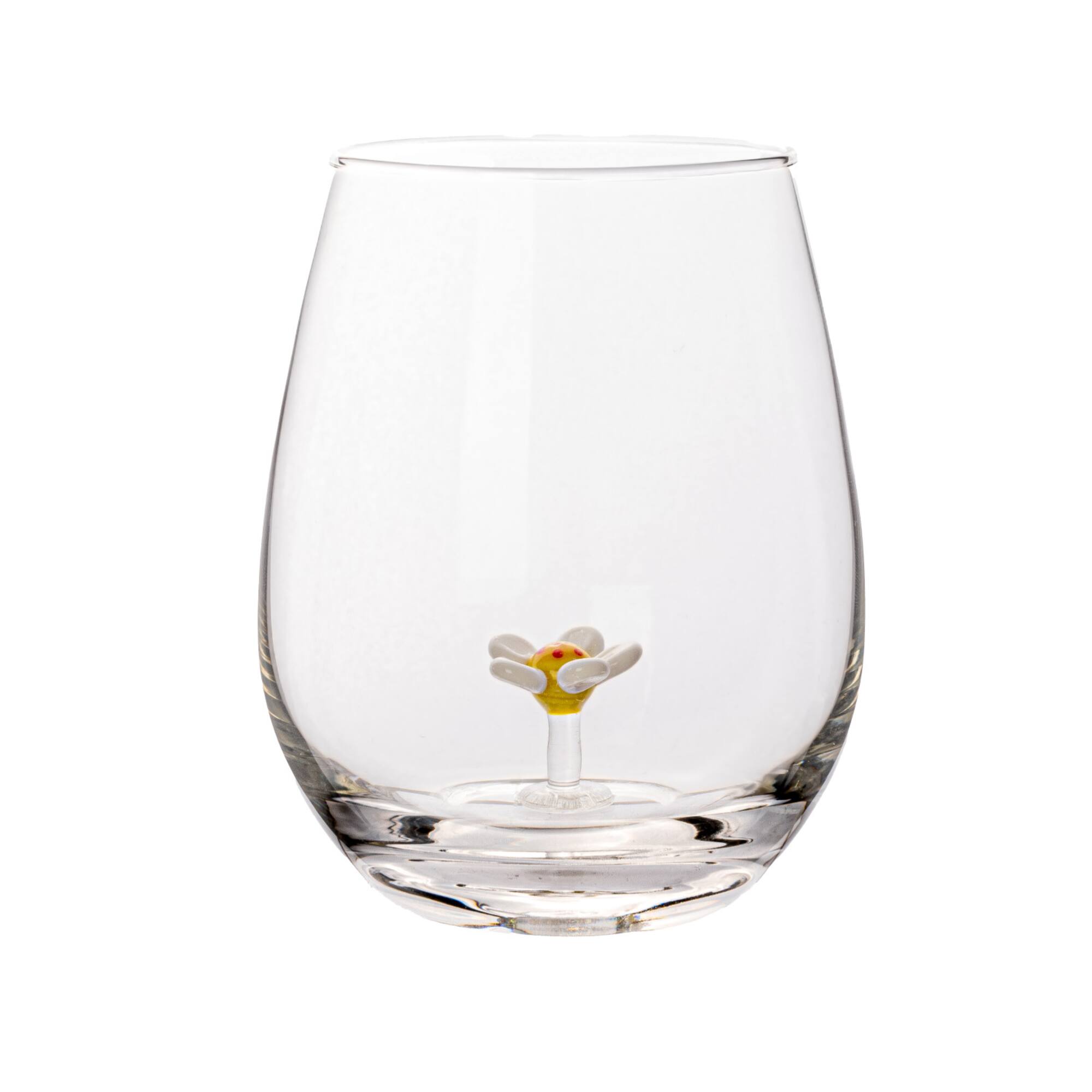 Hello Honey® 4.75" Round Stemless Wine Glass Set